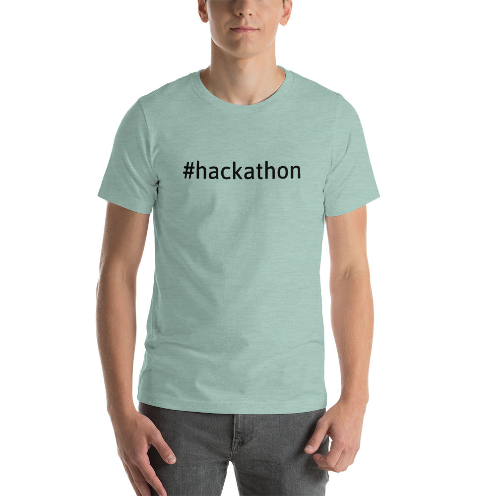 Hackathon - Short-Sleeve Unisex T-Shirt (black text) by DarkByteGear