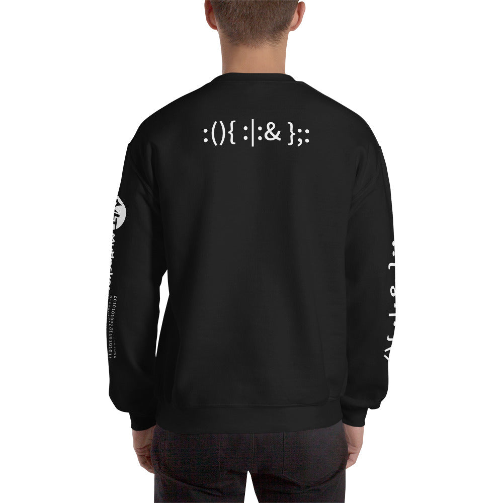 Linux Hackers - Bash Fork Bomb - Unisex Sweatshirt ( with all sides designs) by DarkByteGear