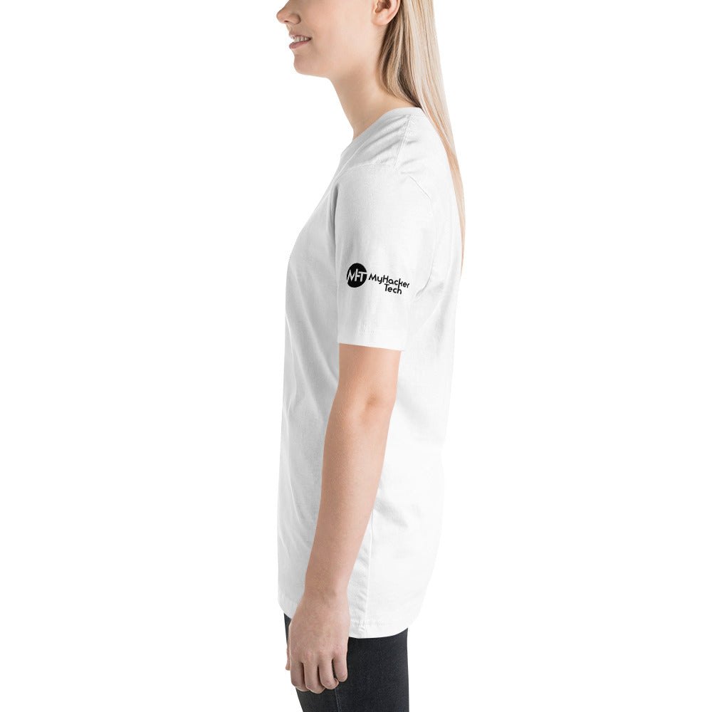 Culture of code in ASCII characters - Short-Sleeve Unisex T-Shirt (black text) by DarkByteGear