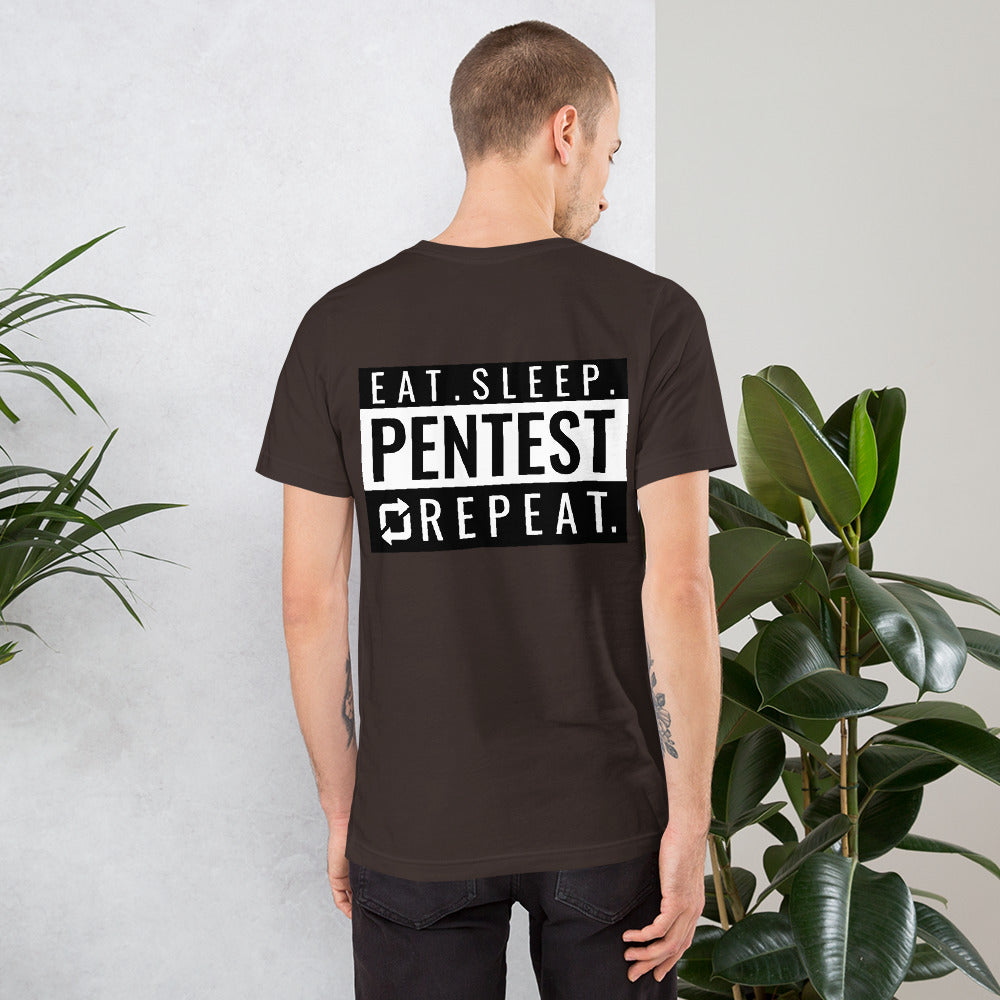 Eat sleep pentest repeat - Short-Sleeve Unisex T-Shirt by DarkByteGear