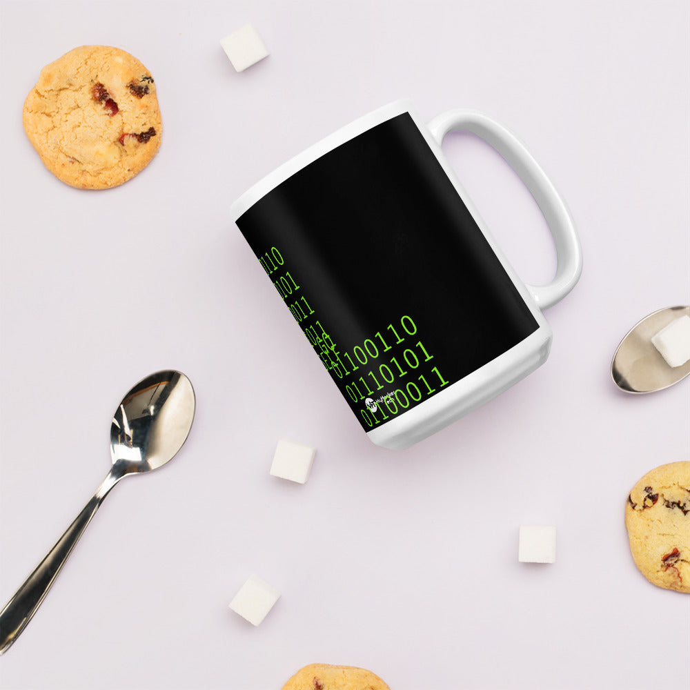 GO 01100110 01110101 01100011 01101011 YOURSELF - Mug by DarkByteGear