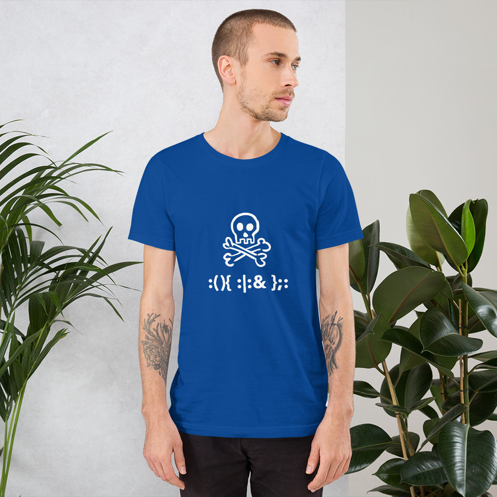 Bash Fork Bomb Linux - Short-Sleeve Unisex T-Shirt by DarkByteGear