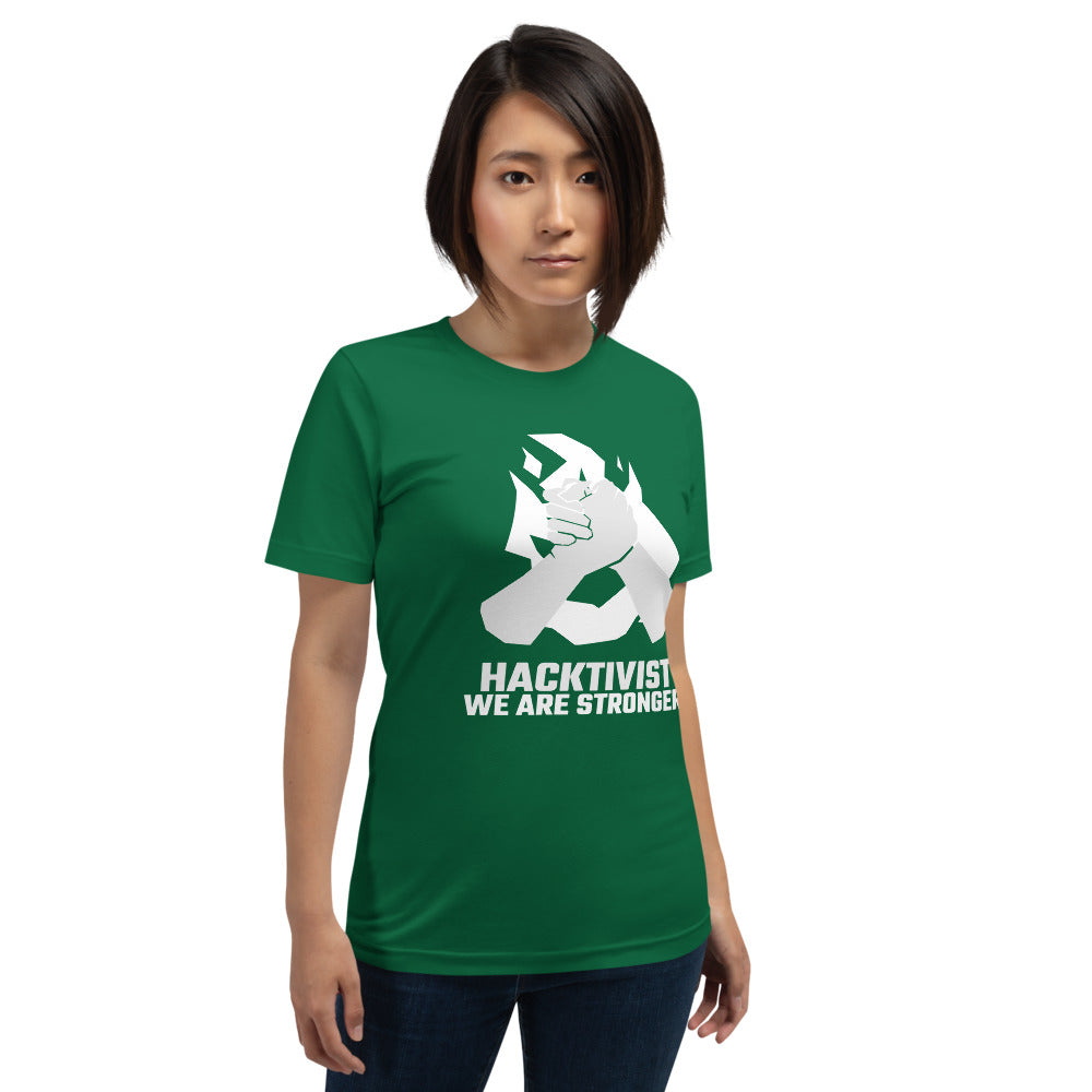 Hacktivist - Short-Sleeve Unisex T-Shirt (white text) by DarkByteGear
