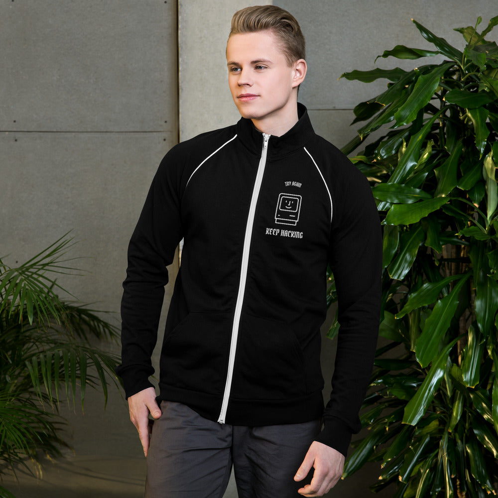 Keep hacking - Piped Fleece Jacket by DarkByteGear