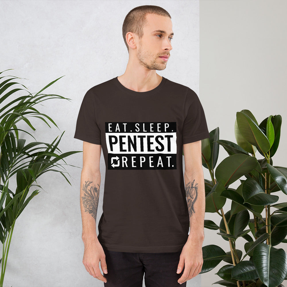 Eat sleep pentest repeat - Short-Sleeve Unisex T-Shirt by DarkByteGear