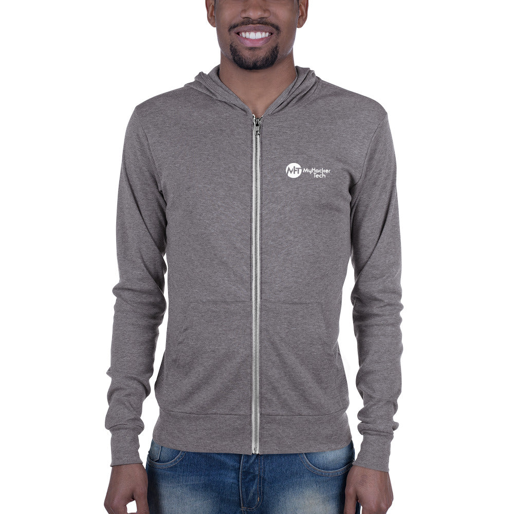 MyHackerTech Classic - Unisex zip hoodie by DarkByteGear
