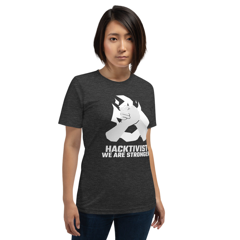 Hacktivist - Short-Sleeve Unisex T-Shirt (white text) by DarkByteGear