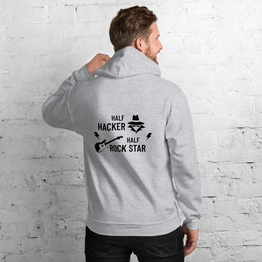 Half Hacker Half Rock Star - Unisex Hoodie by DarkByteGear
