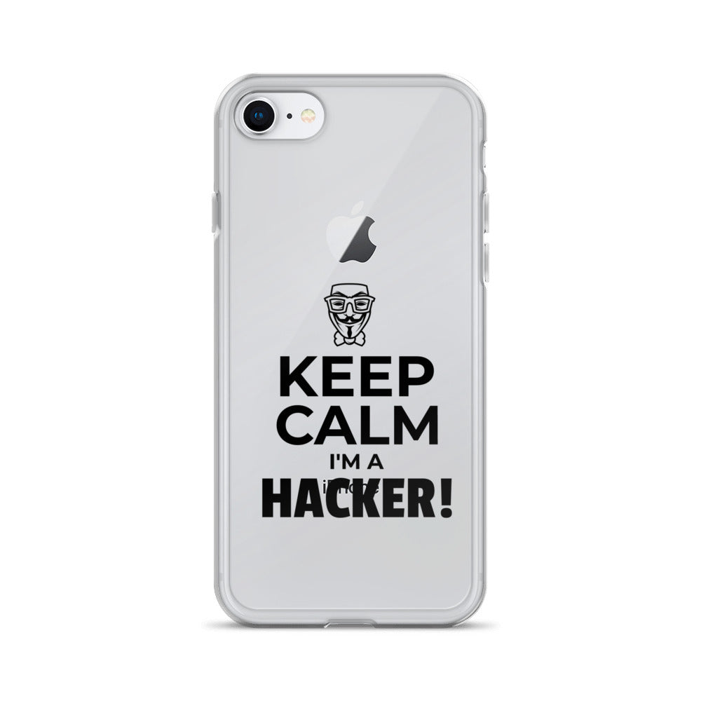 Keep Calm I'm a hacker! - iPhone Case (black text) by DarkByteGear
