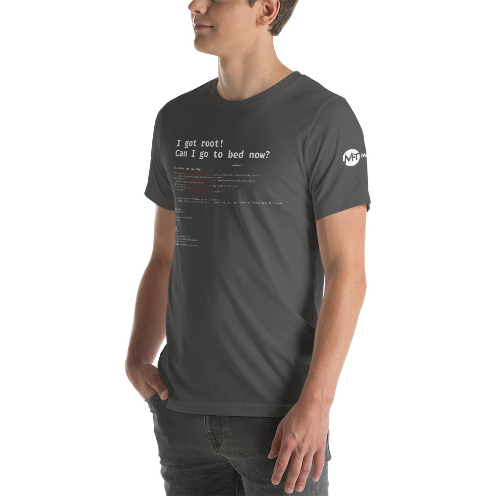 I got root! Can I go to bed now? - Short-Sleeve Unisex T-Shirt by DarkByteGear
