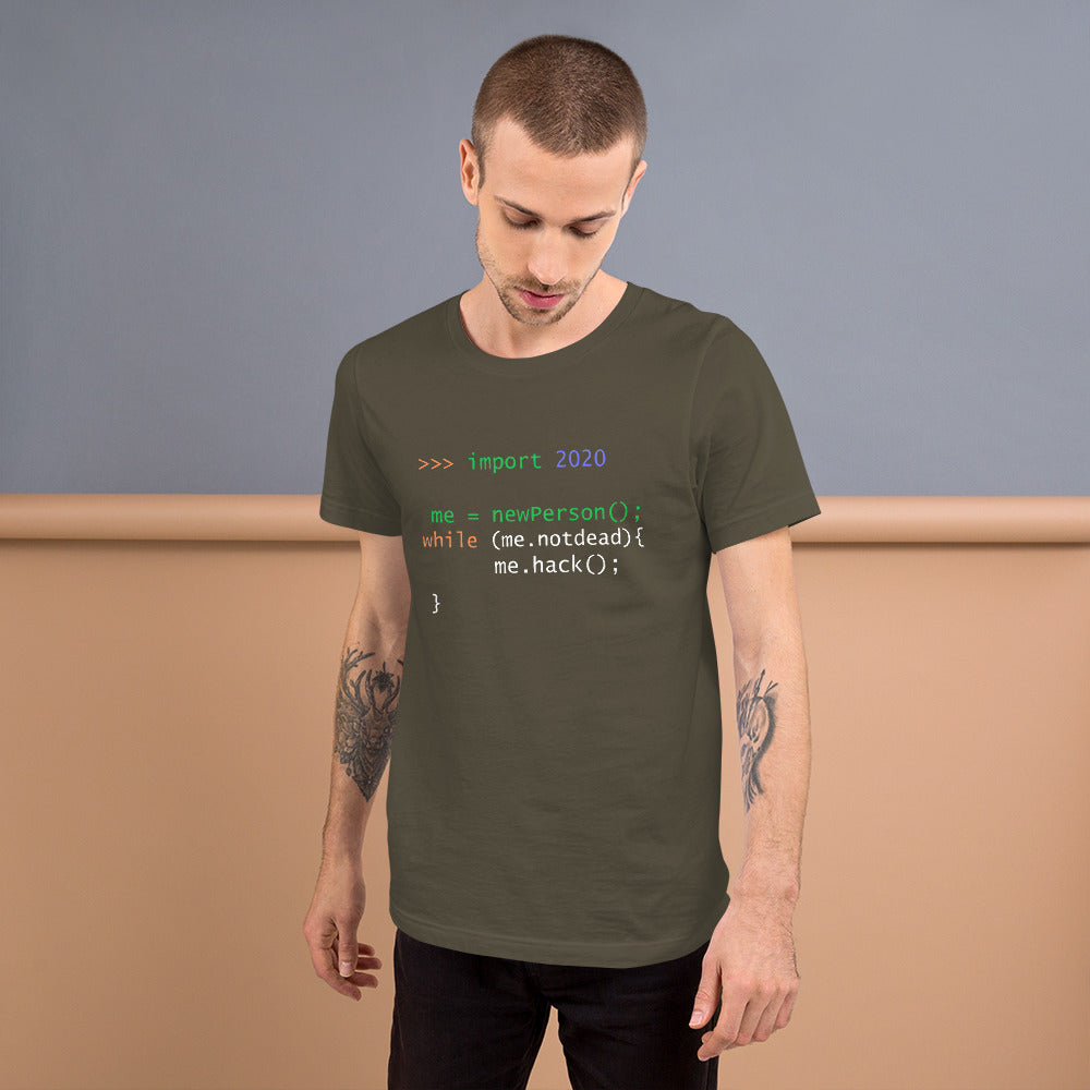 >>> import 2020 me = newPerson(); - Short-Sleeve Unisex T-Shirt by DarkByteGear