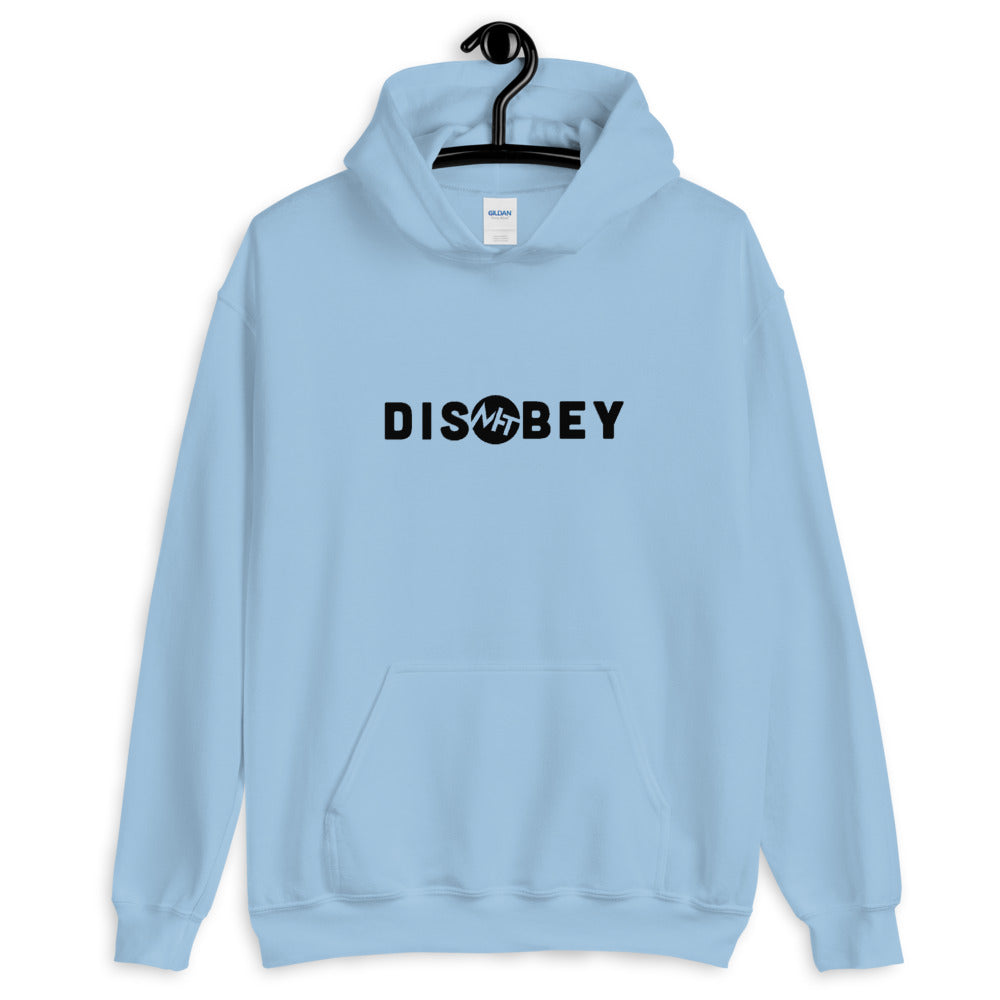 Disobey - Unisex Hoodie (black text) by DarkByteGear
