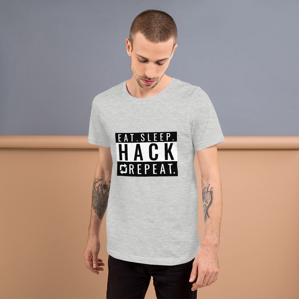 Eat seep hack repeat - Short-Sleeve Unisex T-Shirt by DarkByteGear