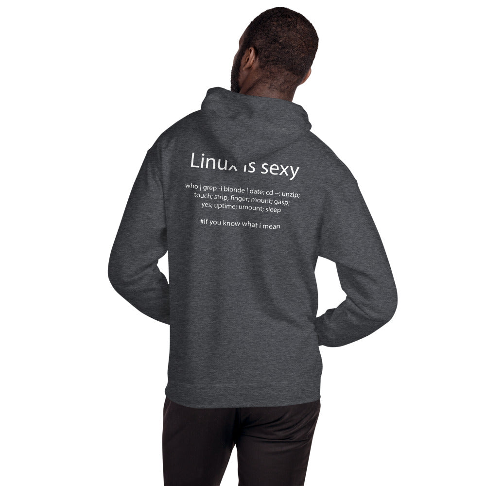Linux is sexy - Unisex Hoodie ( with back design) by DarkByteGear