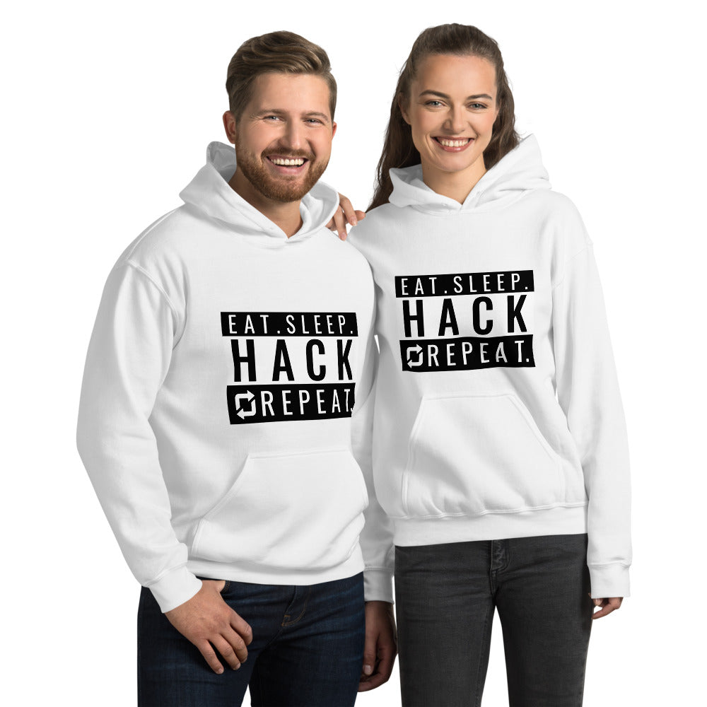 Eat Sleep Hack Repeat - Unisex Hoodie (black) by DarkByteGear