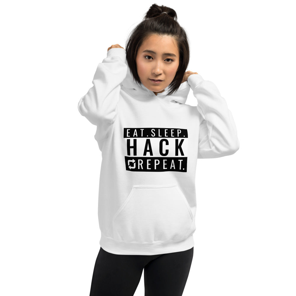 Eat Sleep Hack Repeat - Unisex Hoodie (black) by DarkByteGear