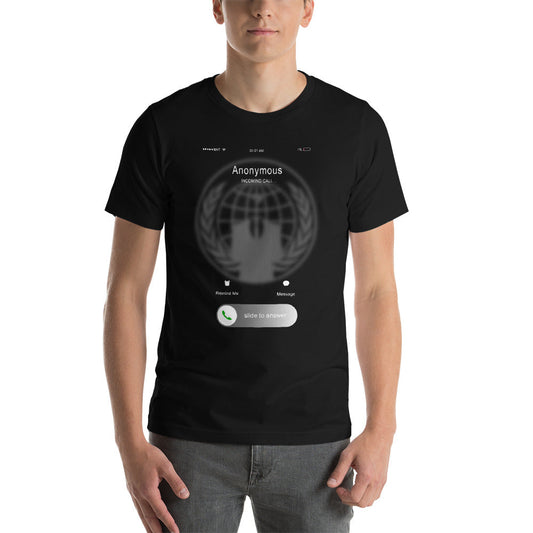 Anonymous incoming call - Short-Sleeve Unisex T-Shirt by DarkByteGear