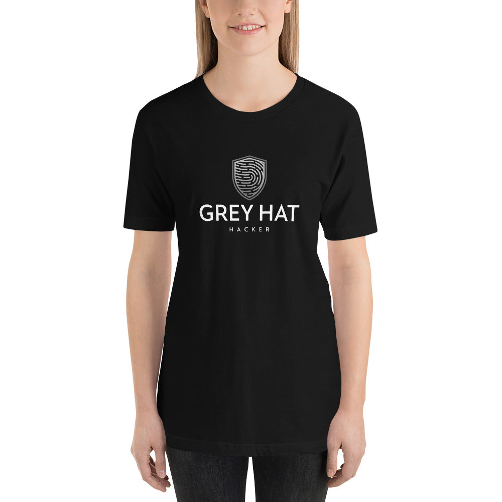 Grey Hat Hacker - Short-Sleeve Unisex T-Shirt by DarkByteGear