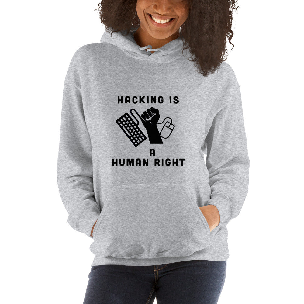 HACKING IS A HUMAN RIGHT - Unisex Hoodie by DarkByteGear