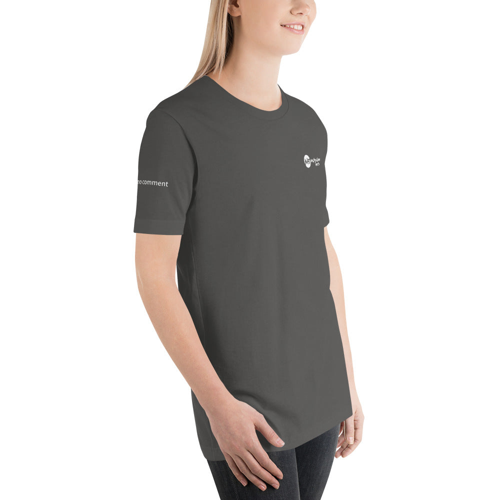 // no comment - Short-Sleeve Unisex T-Shirt (with all sides design) by DarkByteGear