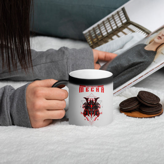 CyberWare Mecha - Matte Black Magic Mug by DarkByteGear