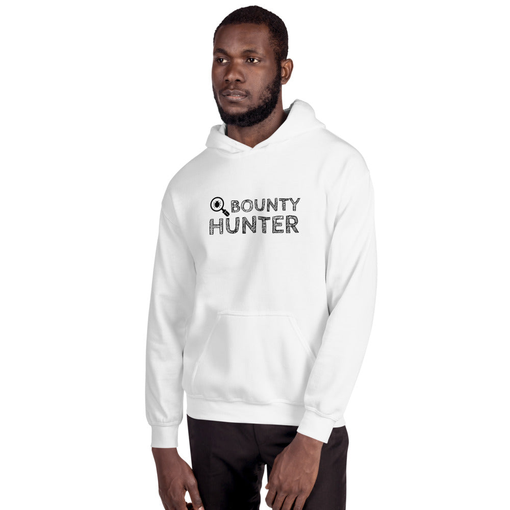 Bug bounty hunter - Hooded Sweatshirt (black text) by DarkByteGear