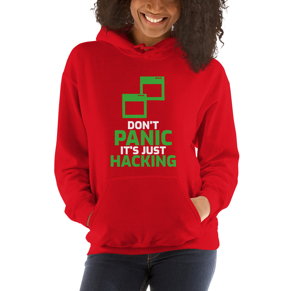 Don't panic it's just hacking - Unisex Hoodie by DarkByteGear