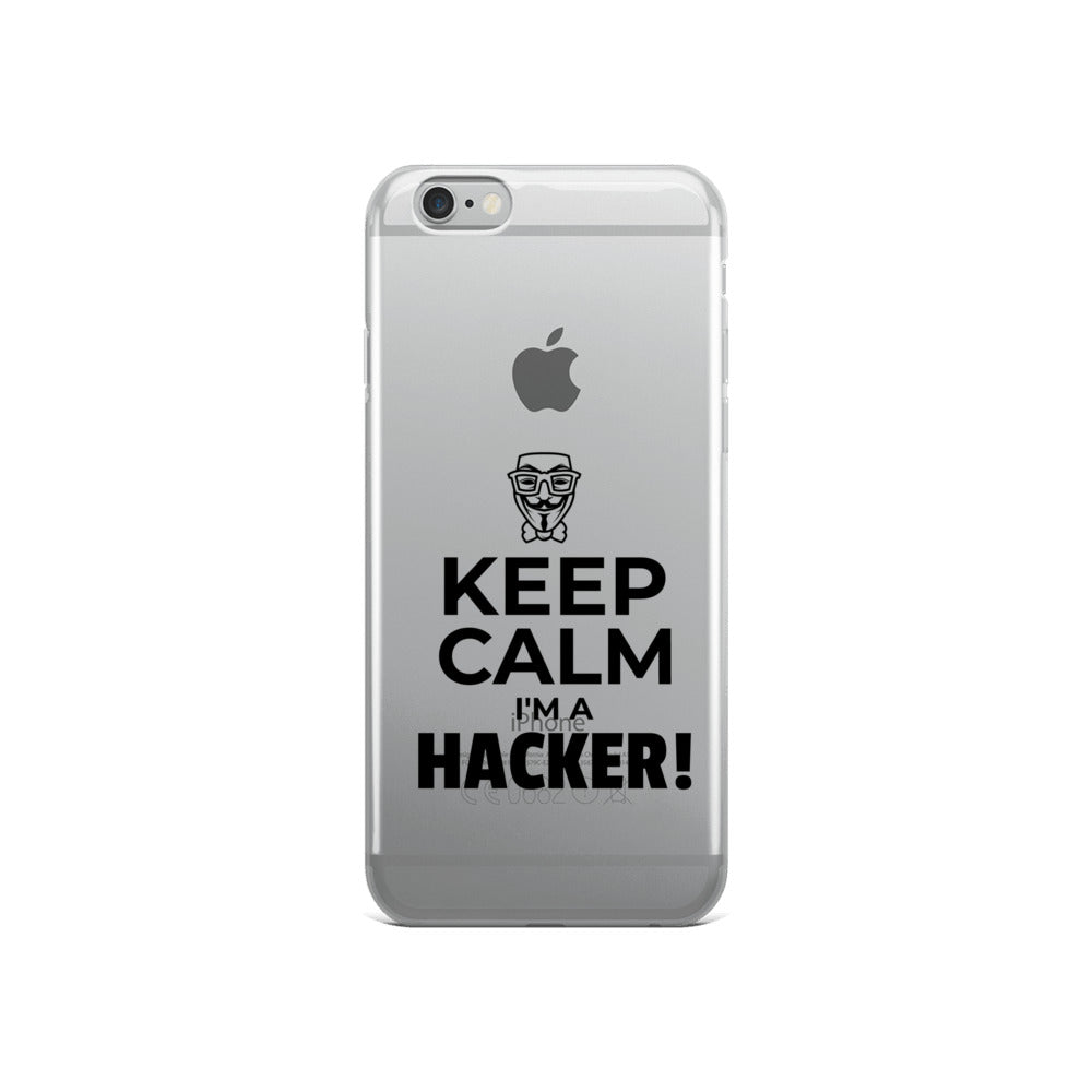 Keep Calm I'm a hacker! - iPhone Case (black text) by DarkByteGear