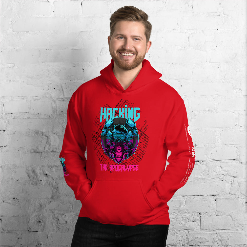 Hacking the apocalypse v1 - Unisex Hoodie (with all sides design) by DarkByteGear