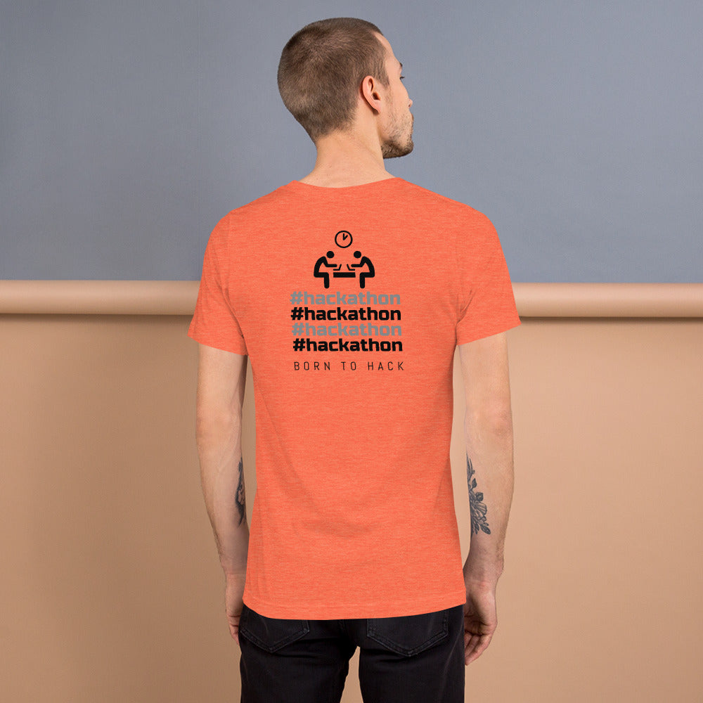 #hackathon - Short-Sleeve Unisex T-Shirt (black text) by DarkByteGear