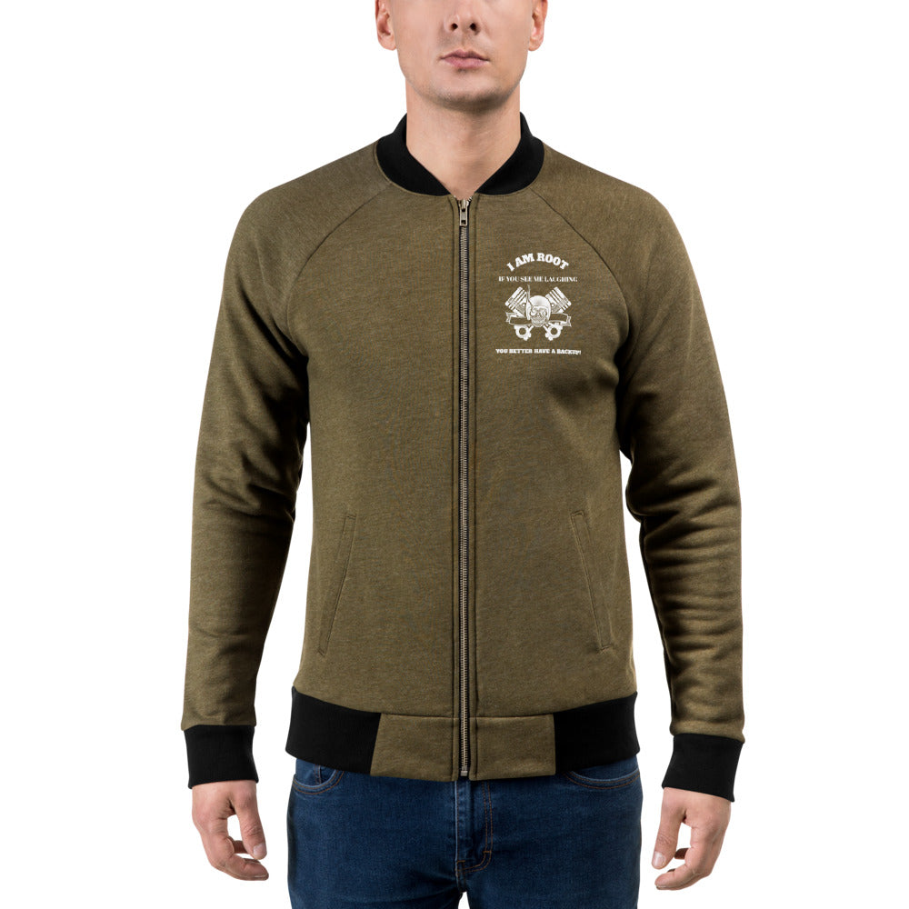 I Am Root If You See Me Laughing You Better Have A Backup - Bomber Jacket by DarkByteGear