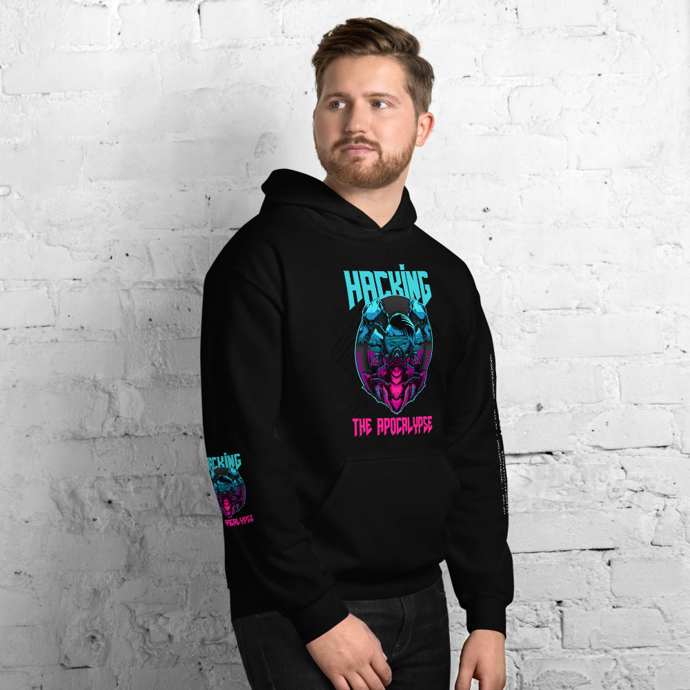Hacking the apocalypse v1 - Unisex Hoodie (with all sides design) by DarkByteGear
