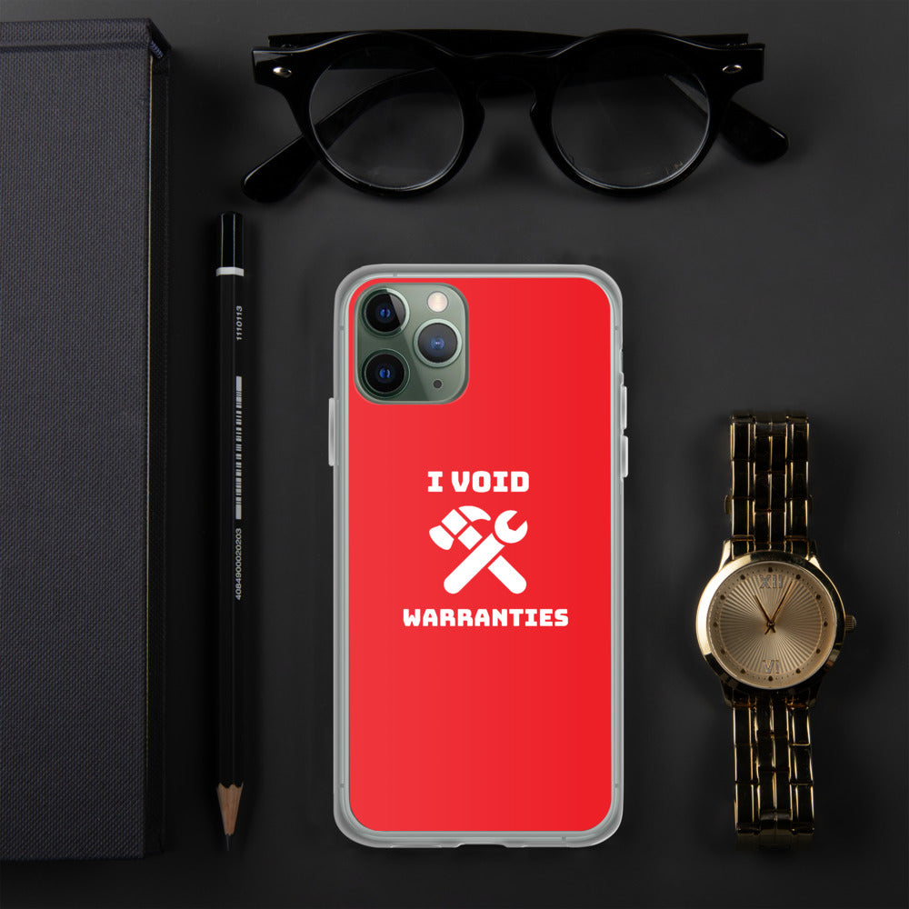 I void warranties - iPhone Case (red) by DarkByteGear