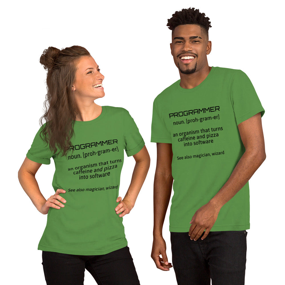PROGRAMMER - Short-Sleeve Unisex T-Shirt (black text) by DarkByteGear