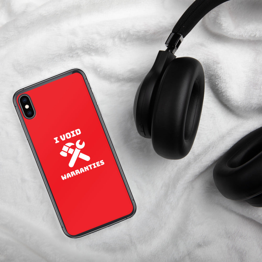 I void warranties - iPhone Case (red) by DarkByteGear