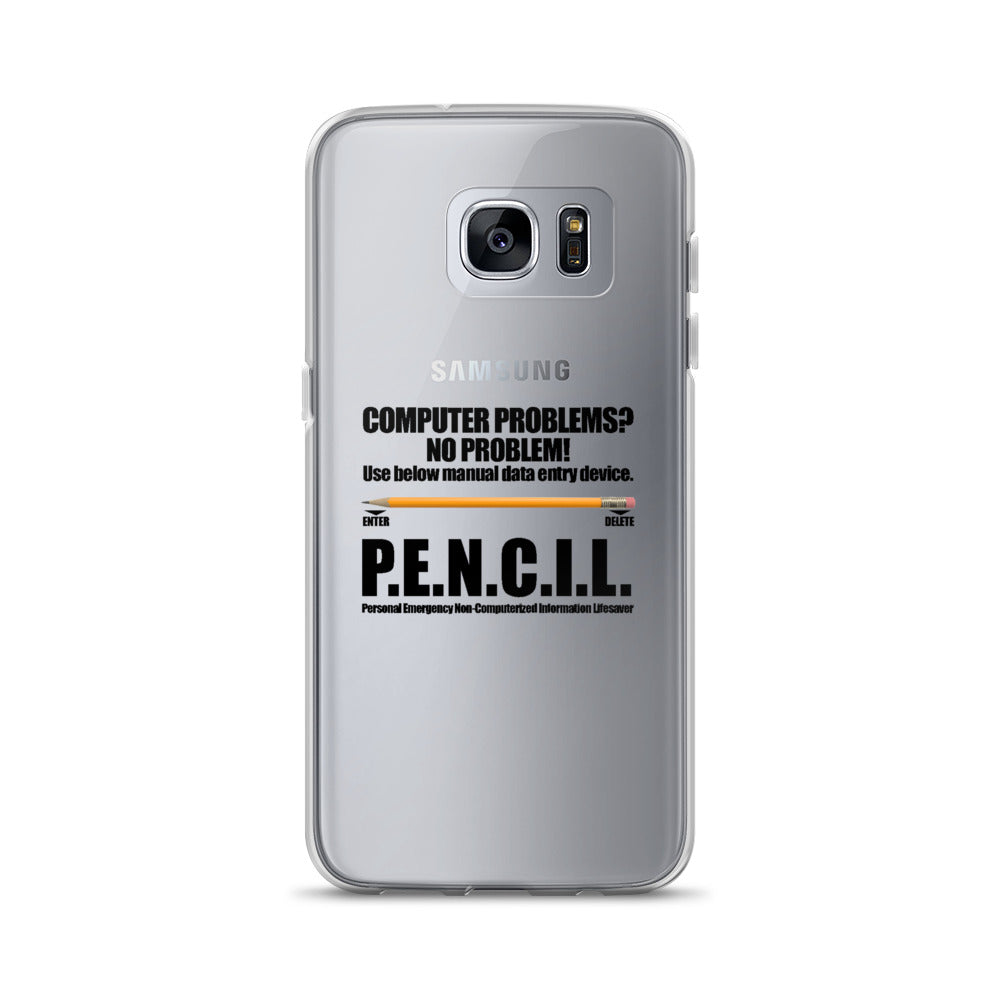 P.E.N.C.I.L. - Samsung Case (black text) by DarkByteGear