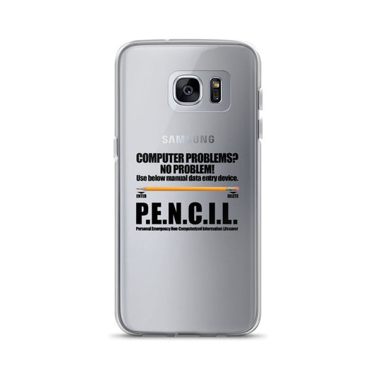 P.E.N.C.I.L. - Samsung Case (black text) by DarkByteGear
