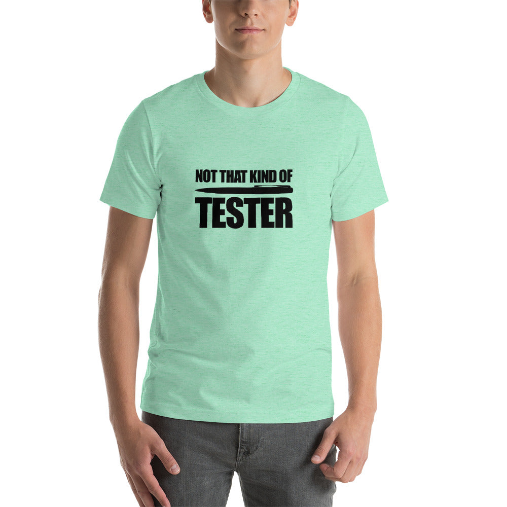 Not that kind of pen tester - Short-Sleeve Unisex T-Shirt (black text) by DarkByteGear