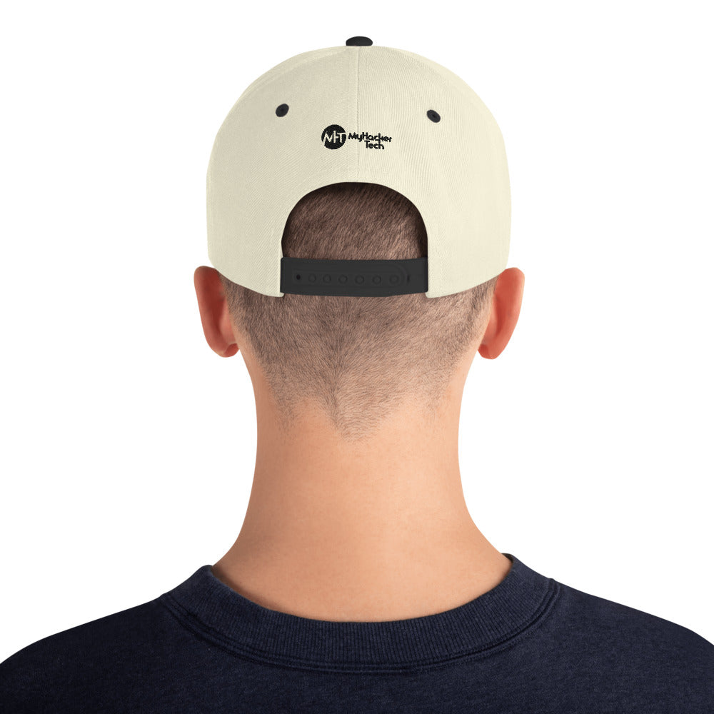 I void warranties - Snapback Hat (black text) by DarkByteGear