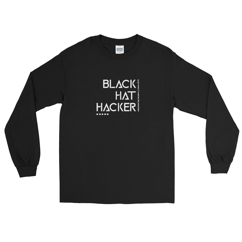 Black Hat Hacker v1 - Men’s Long Sleeve Shirt by DarkByteGear