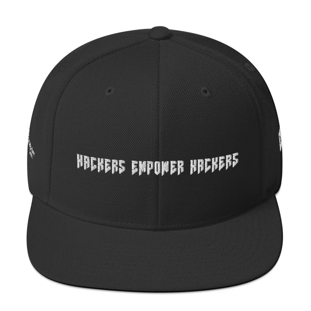 Hackers empower hackers - Snapback Hat by DarkByteGear
