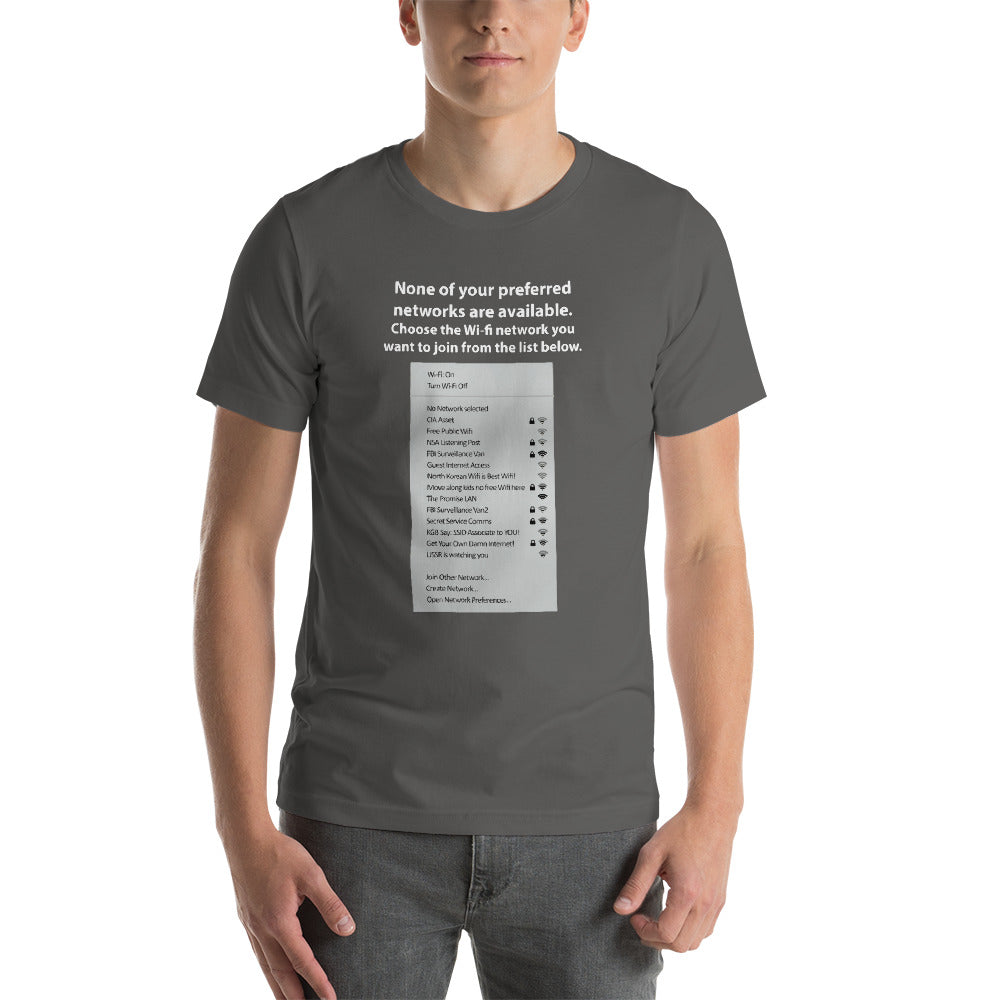 None of your preferred networks are available - Short-Sleeve Unisex T-Shirt by DarkByteGear