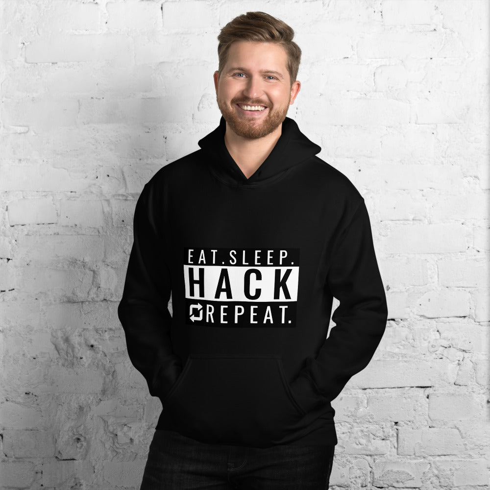 Eat Sleep Hack Repeat - Unisex Hoodie by DarkByteGear