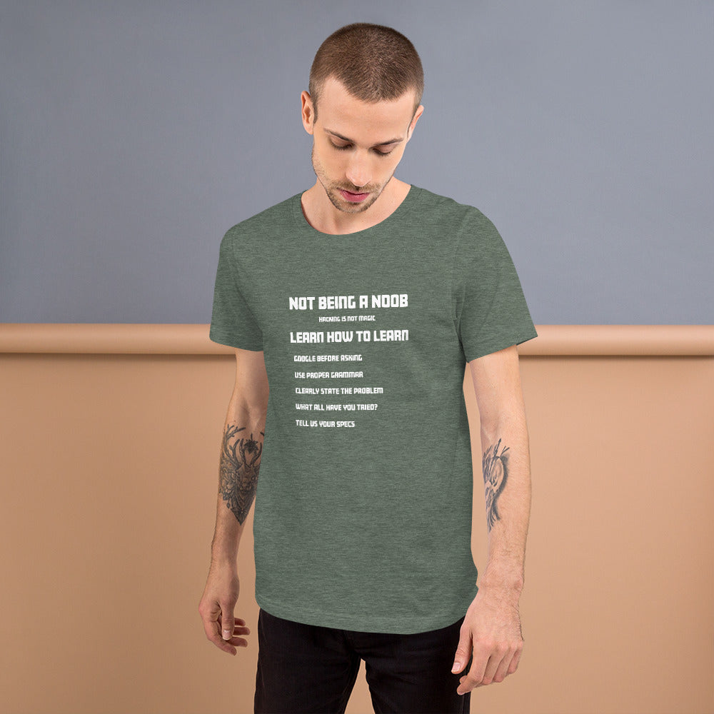 Not Being A Noob - Short-Sleeve Unisex T-Shirt by DarkByteGear