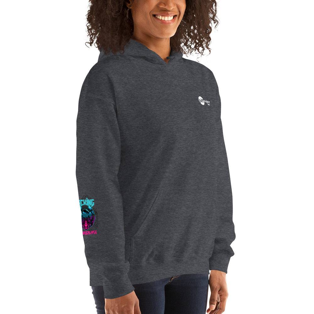 Hacking the apocalypse v1 - Unisex Hoodie (with all sides design) by DarkByteGear