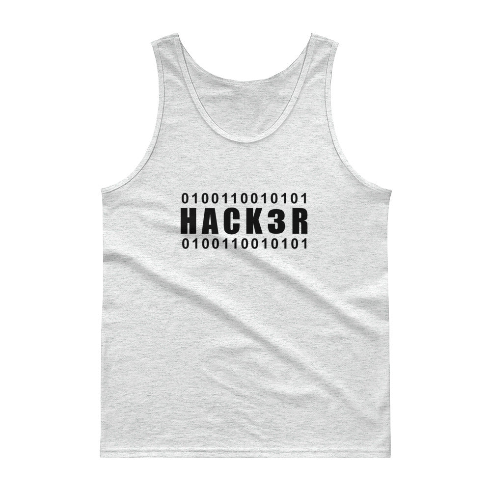 0100110010101 Hack3r - Tank top (black text) by DarkByteGear