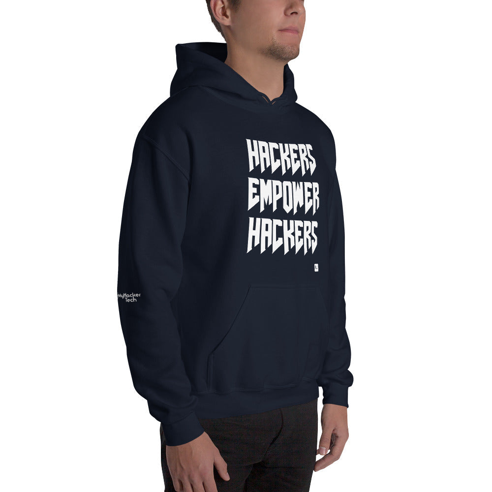 Hackers empower hackers - Unisex Hoodie by DarkByteGear