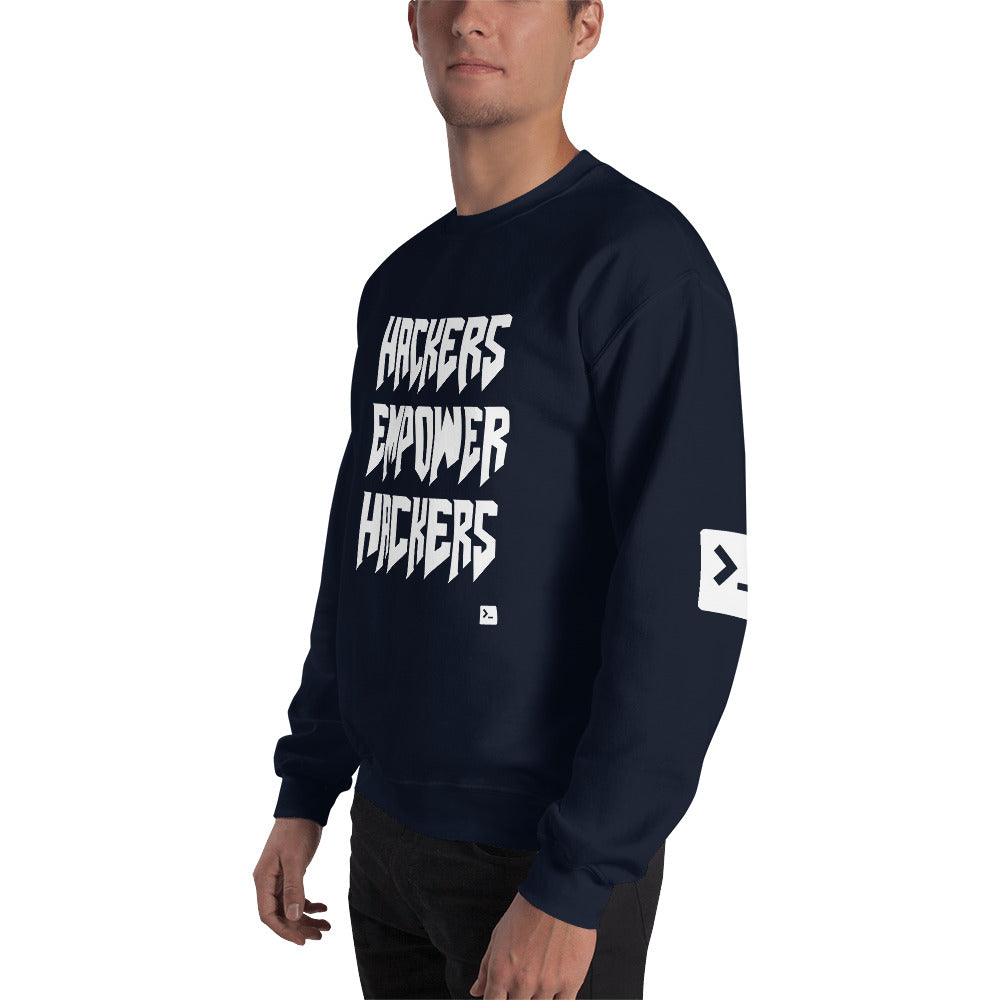 Hackers empower hackers - Unisex Sweatshirt by DarkByteGear