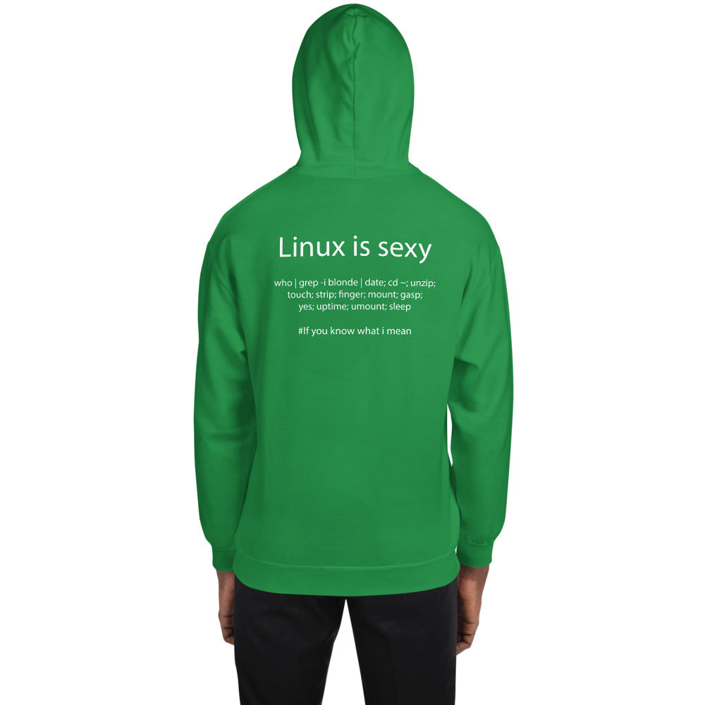 Linux is sexy - Unisex Hoodie ( with back design) by DarkByteGear