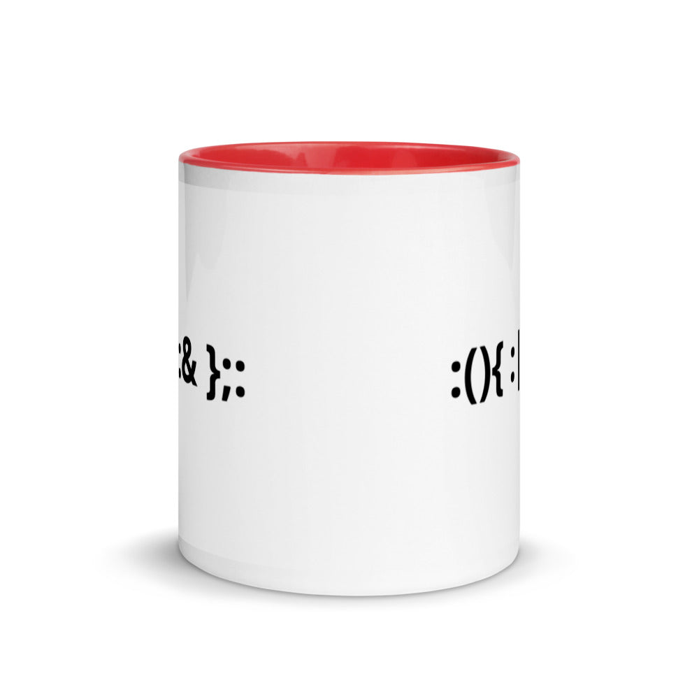 Linux Hackers - Bash Fork Bomb - Mug with Color Inside by DarkByteGear